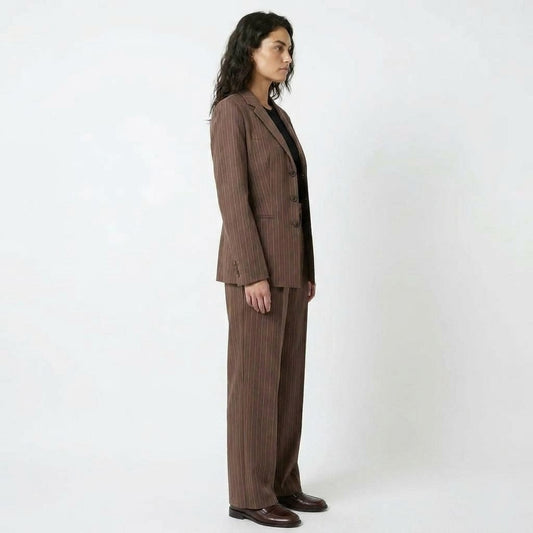 Ribbed Knit Lounge Set with Long-Sleeve Top and Pants