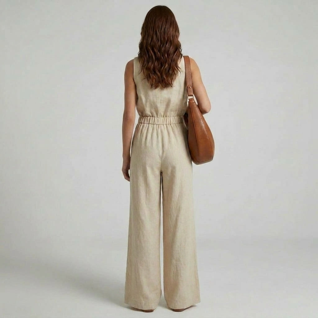 Two-Piece Boat Neck Crop Top and Straight-Leg Pants Set