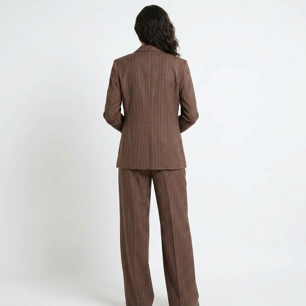 Ribbed Knit Lounge Set with Long-Sleeve Top and Pants