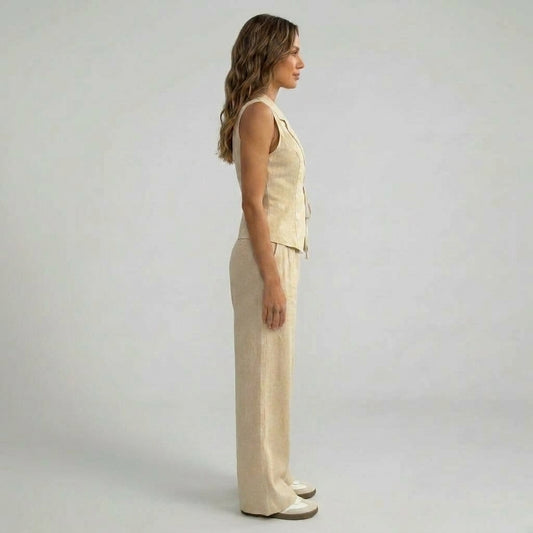 Two-Piece Halter Crop Top and Ruched Maxi Skirt Set